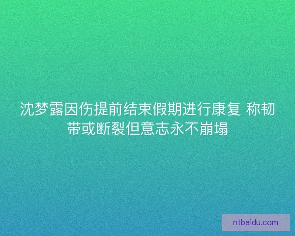 沈梦露因伤提前结束假期进行康复 称韧带或断裂但意志永不崩塌